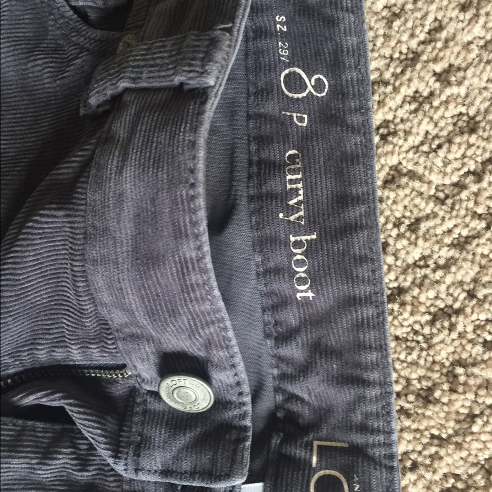 Women’s charcoal grey petite corduroy pants